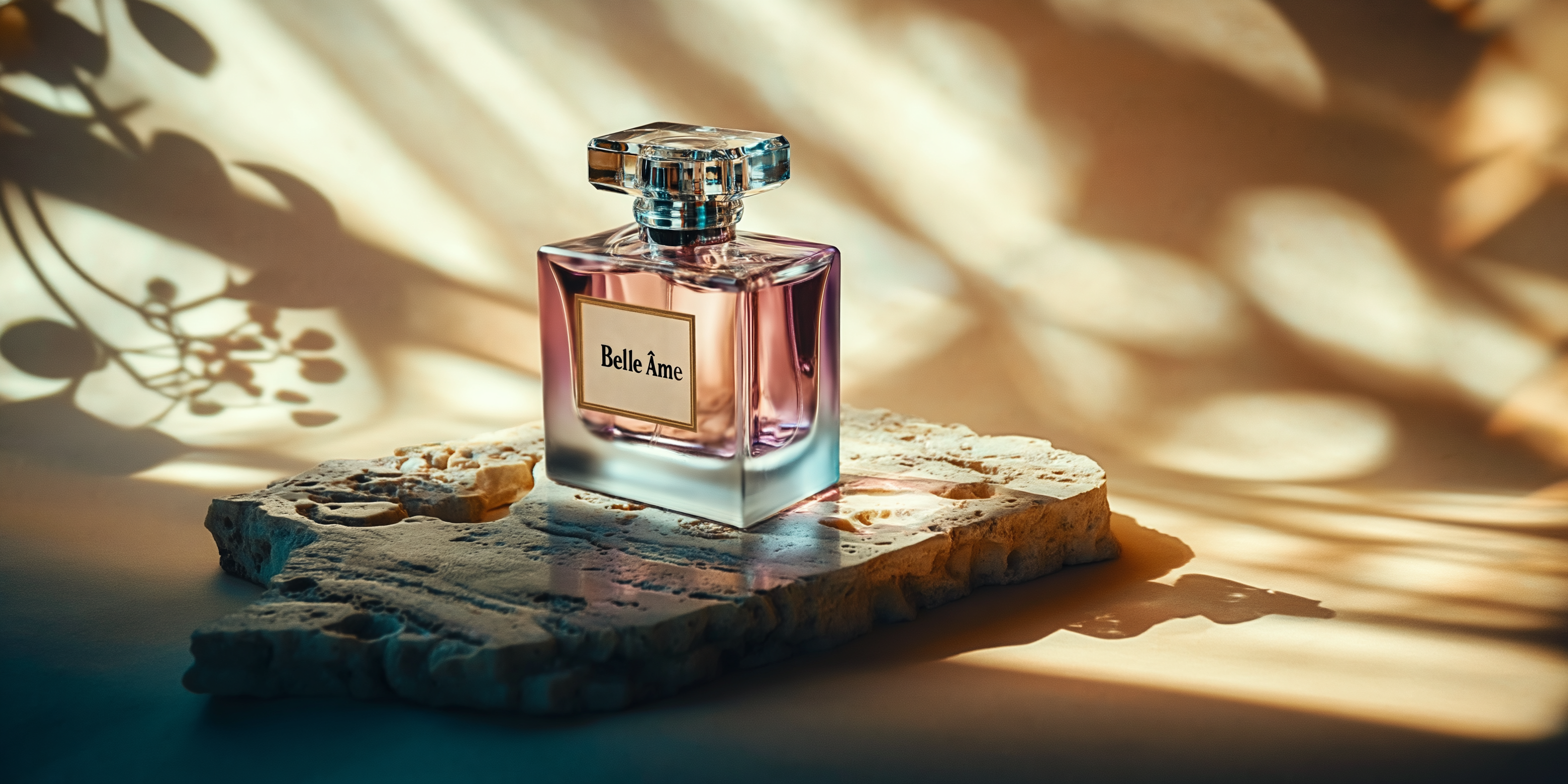 JARDIN DE PLUIE — Belle Âme crystal bottle with botanical shadow play